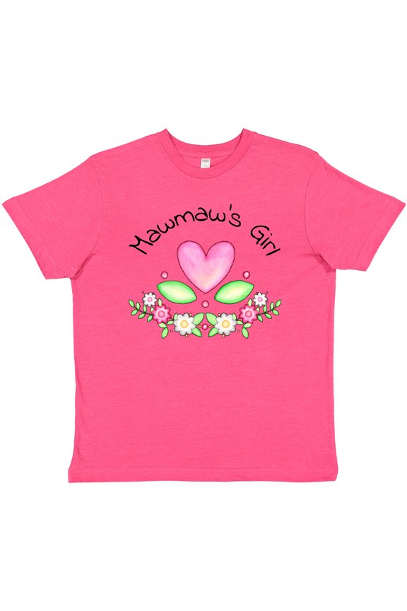 Mawmaw's Girl- heart flowers Youth T-Shirt
