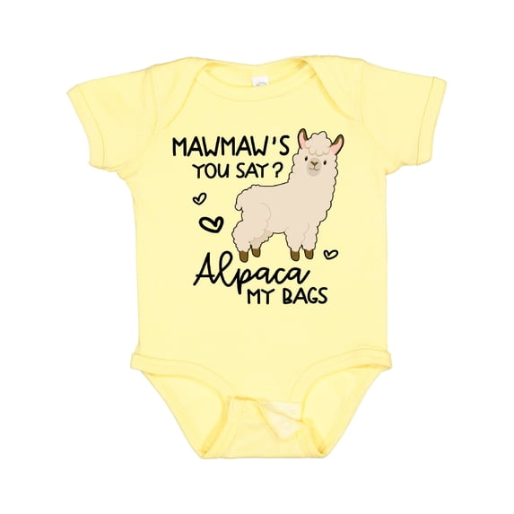 Inktastic Mawmaw's You Say Alpaca My Bags Boys or Girls Baby Bodysuit