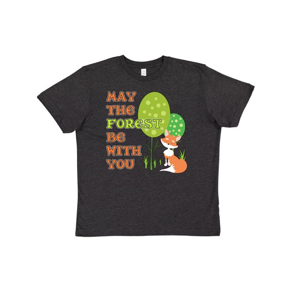 Inktastic May the Forest Be with You- Cute Fox Youth T-Shirt