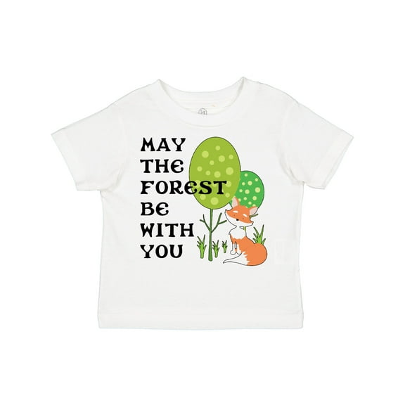 Inktastic May the Forest Be with You Cute Fox and Trees Boys or Girls Toddler T-Shirt