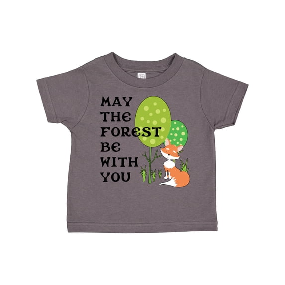 Inktastic May the Forest Be with You Cute Fox and Trees Boys or Girls Toddler T-Shirt