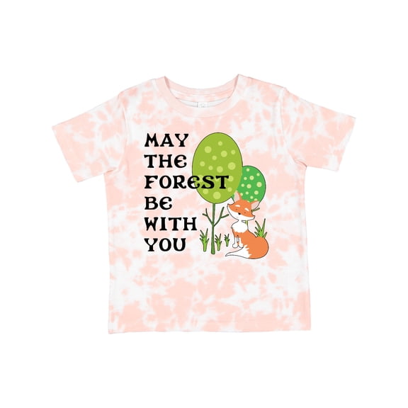 Inktastic May the Forest Be with You Cute Fox and Trees Boys or Girls Toddler T-Shirt