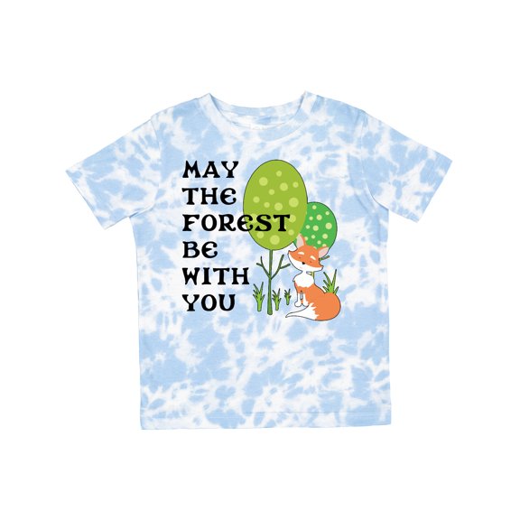 Inktastic May the Forest Be with You Cute Fox and Trees Boys or Girls Toddler T-Shirt