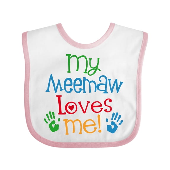 Inktastic Me Meemaw Loves Me Cute Boys or Girls Baby Bib