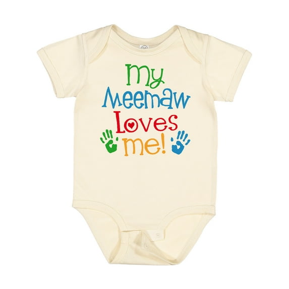 Inktastic Me Meemaw Loves Me Cute Boys or Girls Baby Bodysuit