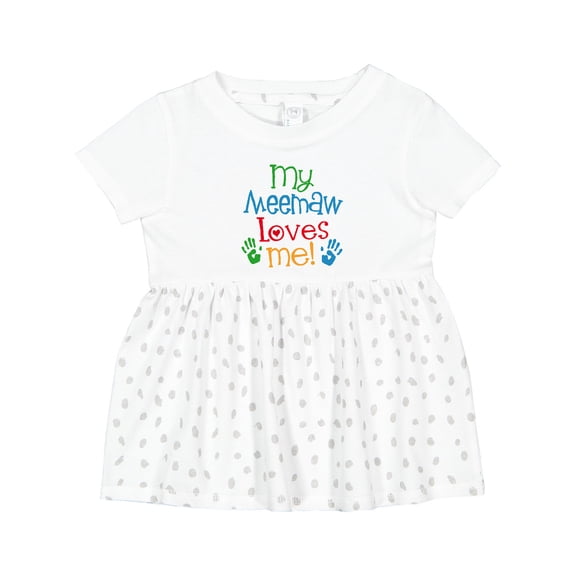 Inktastic Me Meemaw Loves Me Cute Girls Baby Dress