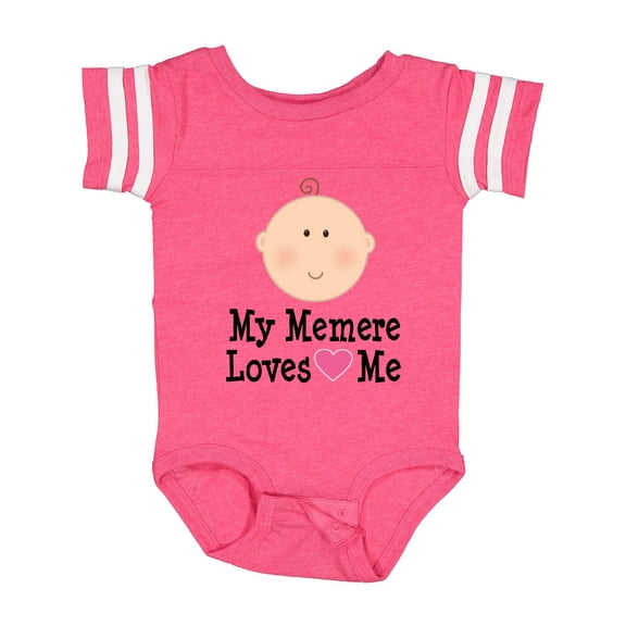 Inktastic Me Memere Loves Me Grandchild Girls Baby Bodysuit