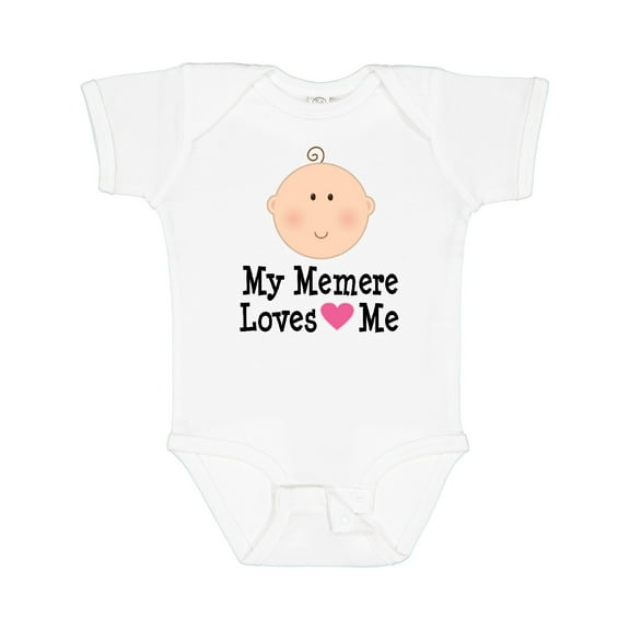 Inktastic Me Memere Loves Me Grandchild Girls Baby Bodysuit