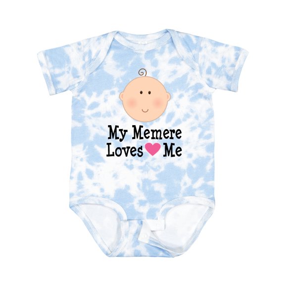 Inktastic Me Memere Loves Me Grandchild Girls Baby Bodysuit