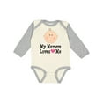 thumbnail image 1 of Inktastic Me Memere Loves Me Grandchild Girls Long Sleeve Baby Bodysuit, 1 of 5