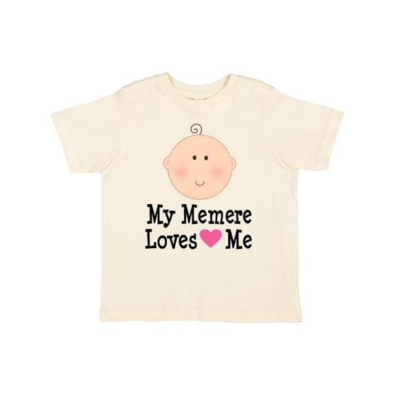 Inktastic Me Memere Loves Me Grandchild Girls Toddler T-Shirt