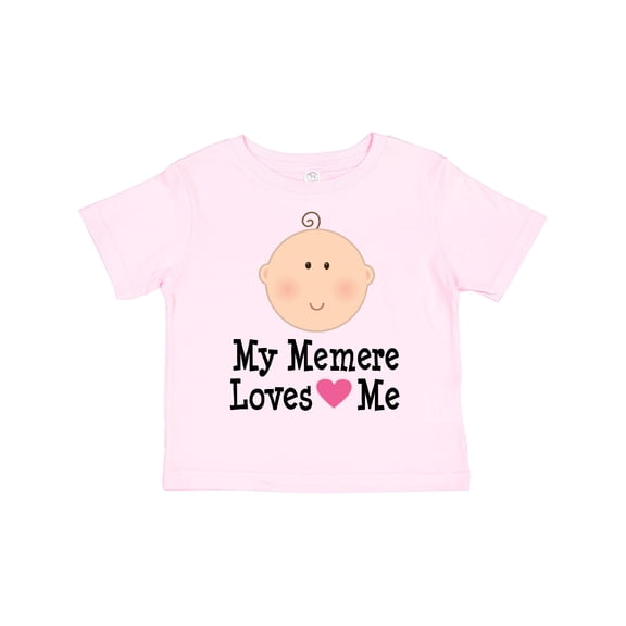 Inktastic Me Memere Loves Me Grandchild Girls Toddler T-Shirt