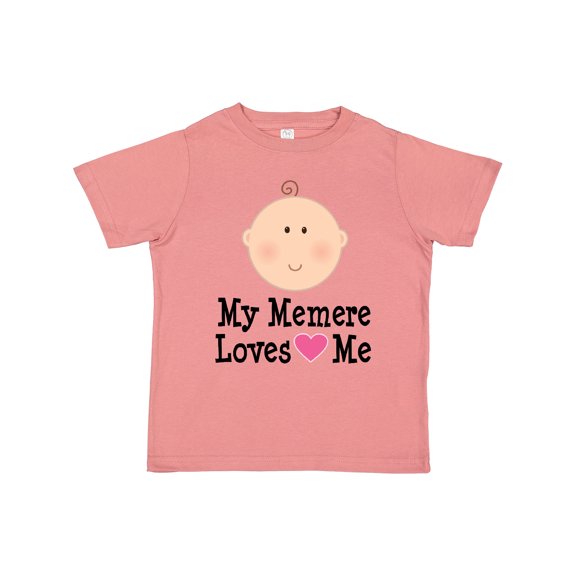 Inktastic Me Memere Loves Me Grandchild Girls Toddler T-Shirt
