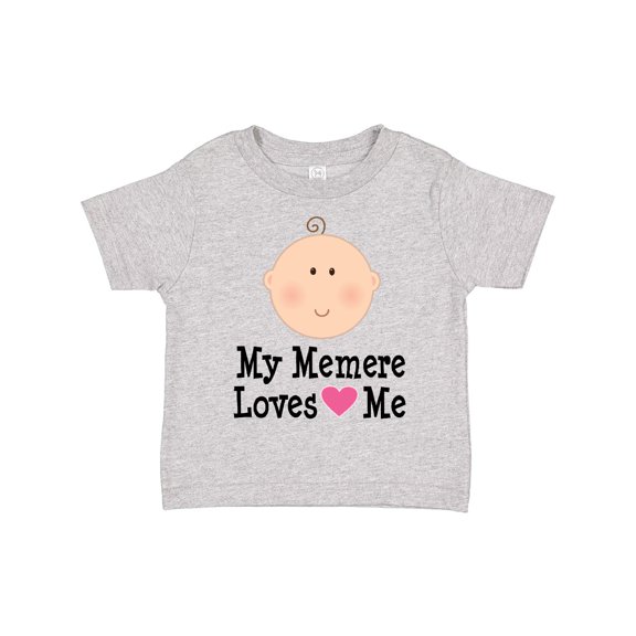 Inktastic Me Memere Loves Me Grandchild Girls Toddler T-Shirt