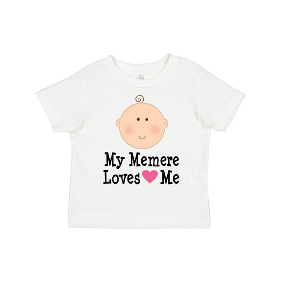 Inktastic Me Memere Loves Me Grandchild Girls Toddler T-Shirt