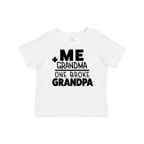 Inktastic Me Plus Grandma Equals One Broke Grandpa Boys or Girls Baby T-Shirt