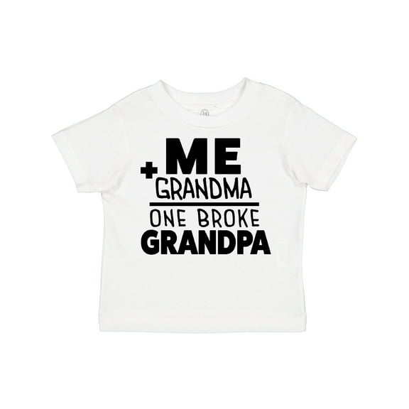 Inktastic Me Plus Grandma Equals One Broke Grandpa Boys or Girls Toddler T-Shirt