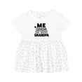 thumbnail image 1 of Inktastic Me Plus Grandma Equals One Broke Grandpa Girls Baby Dress, 1 of 5