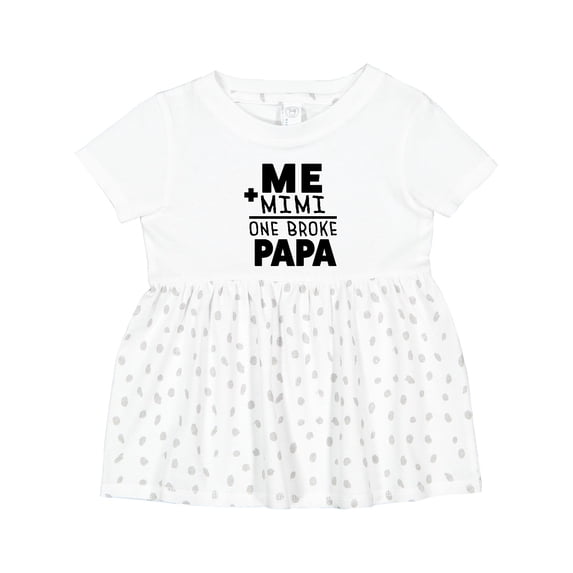 Inktastic Me Plus Mimi Equals One Broke Papa Girls Baby Dress