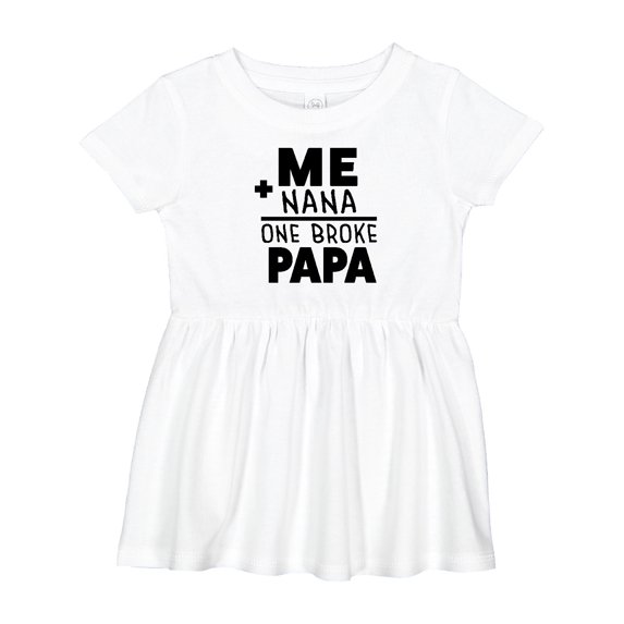 Inktastic Me Plus Nana Equals One Broke Papa Girls Baby Dress