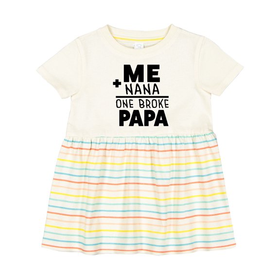 Inktastic Me Plus Nana Equals One Broke Papa Girls Baby Dress