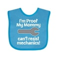 thumbnail image 1 of Inktastic Mechanic Daddy Proof Mommy Cant Resist Boys or Girls Baby Bib, 1 of 4