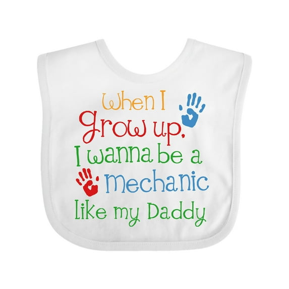 Inktastic Mechanic Like Daddy Boys or Girls Baby Bib