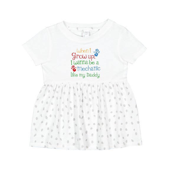 Inktastic Mechanic Like Daddy Girls Baby Dress