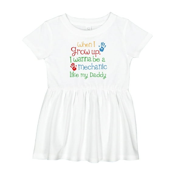 Inktastic Mechanic Like Daddy Girls Baby Dress