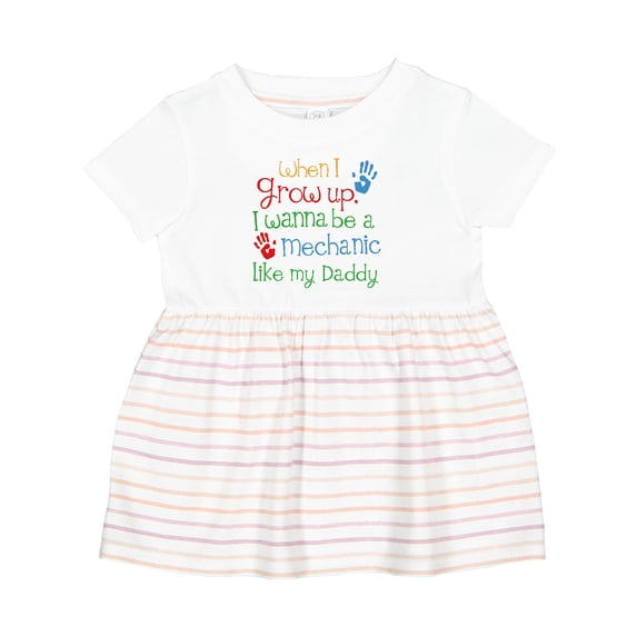 Inktastic Mechanic Like Daddy Girls Baby Dress