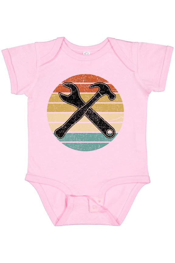 Mechanic Tool Set Handyman Boys or Girls Baby Bodysuit