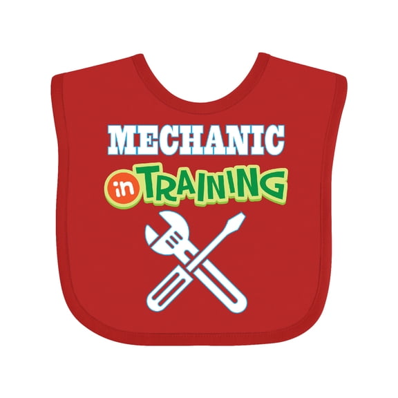 Inktastic Mechanic in Training Boys or Girls Baby Bib