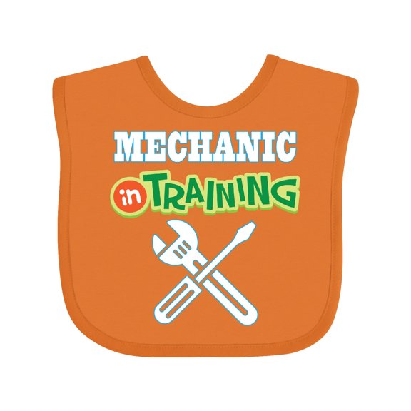 Inktastic Mechanic in Training Boys or Girls Baby Bib