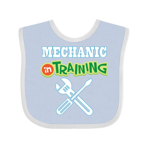 Inktastic Mechanic in Training Boys or Girls Baby Bib