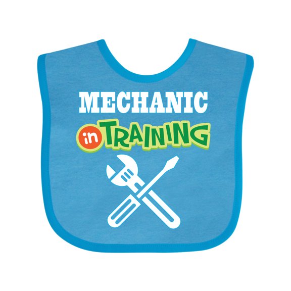 Inktastic Mechanic in Training Boys or Girls Baby Bib