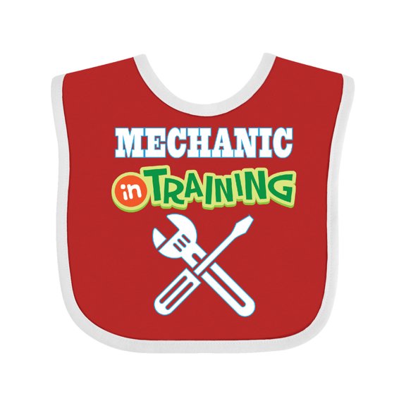 Inktastic Mechanic in Training Boys or Girls Baby Bib