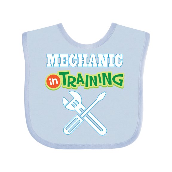 Inktastic Mechanic in Training Boys or Girls Baby Bib