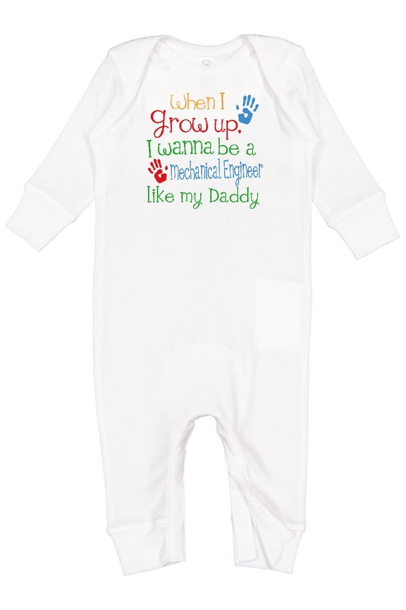 Mechanical Engineer Like Daddy Baby Romper Coveralls