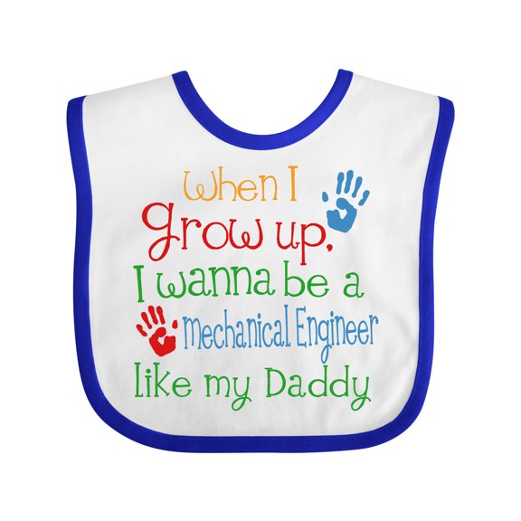 Inktastic Mechanical Engineer Like Daddy Boys or Girls Baby Bib