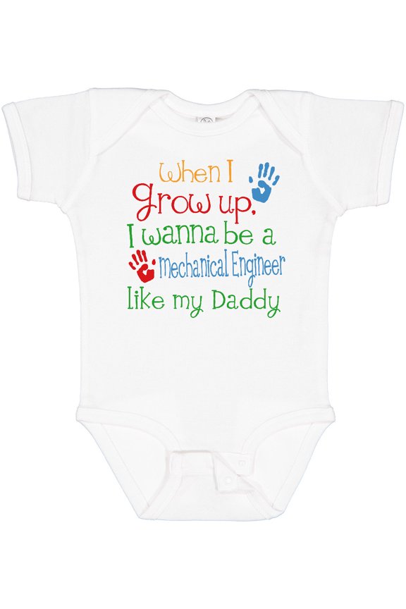 Mechanical Engineer Like Daddy Boys or Girls Baby Bodysuit