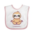 thumbnail image 1 of Inktastic Meditating Sloth Boys or Girls Baby Bib, 1 of 4