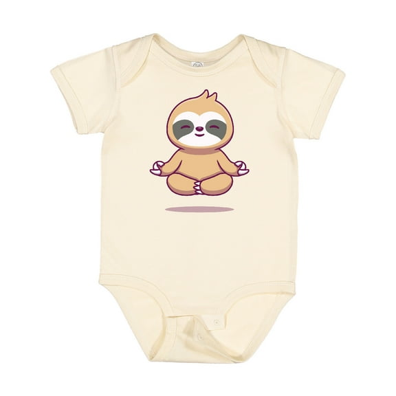 Inktastic Meditating Sloth Boys or Girls Baby Bodysuit