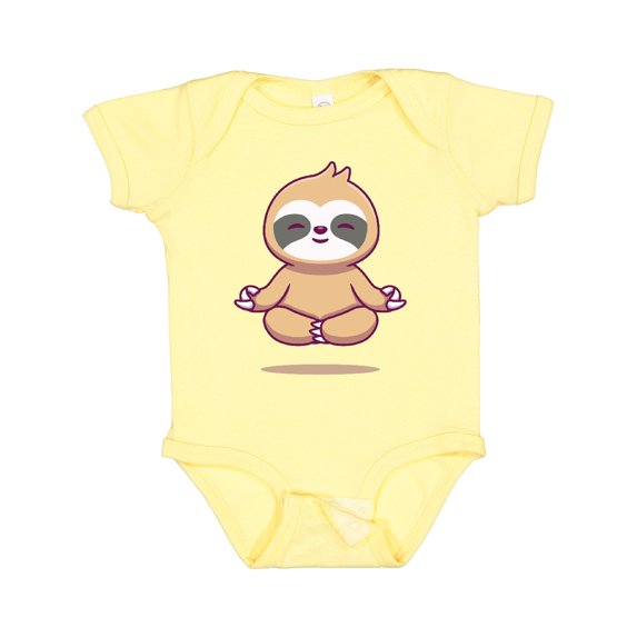Inktastic Meditating Sloth Boys or Girls Baby Bodysuit
