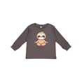 thumbnail image 1 of Inktastic Meditating Sloth Boys or Girls Long Sleeve Toddler T-Shirt, 1 of 5