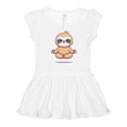 thumbnail image 1 of Inktastic Meditating Sloth Girls Toddler Dress, 1 of 5