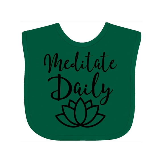 Inktastic Meditation Yoga Meditate Daily Resolution Boys or Girls Baby Bib
