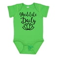 thumbnail image 1 of Inktastic Meditation Yoga Meditate Daily Resolution Boys or Girls Baby Bodysuit, 1 of 5