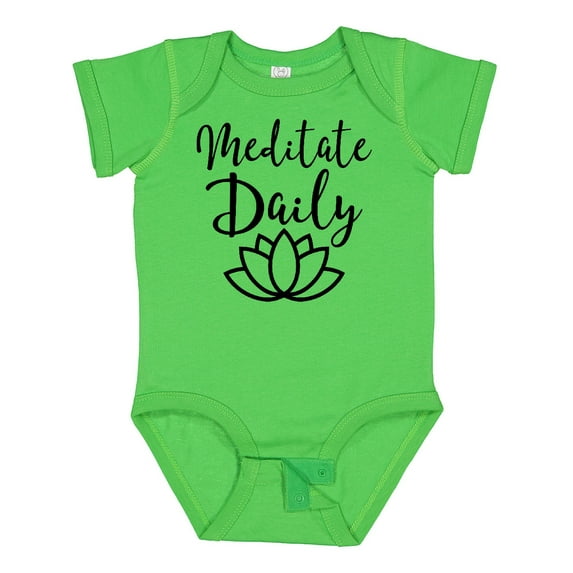 Inktastic Meditation Yoga Meditate Daily Resolution Boys or Girls Baby Bodysuit