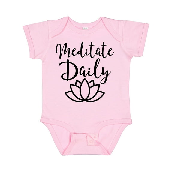 Inktastic Meditation Yoga Meditate Daily Resolution Boys or Girls Baby Bodysuit