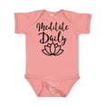 thumbnail image 1 of Inktastic Meditation Yoga Meditate Daily Resolution Boys or Girls Baby Bodysuit, 1 of 5